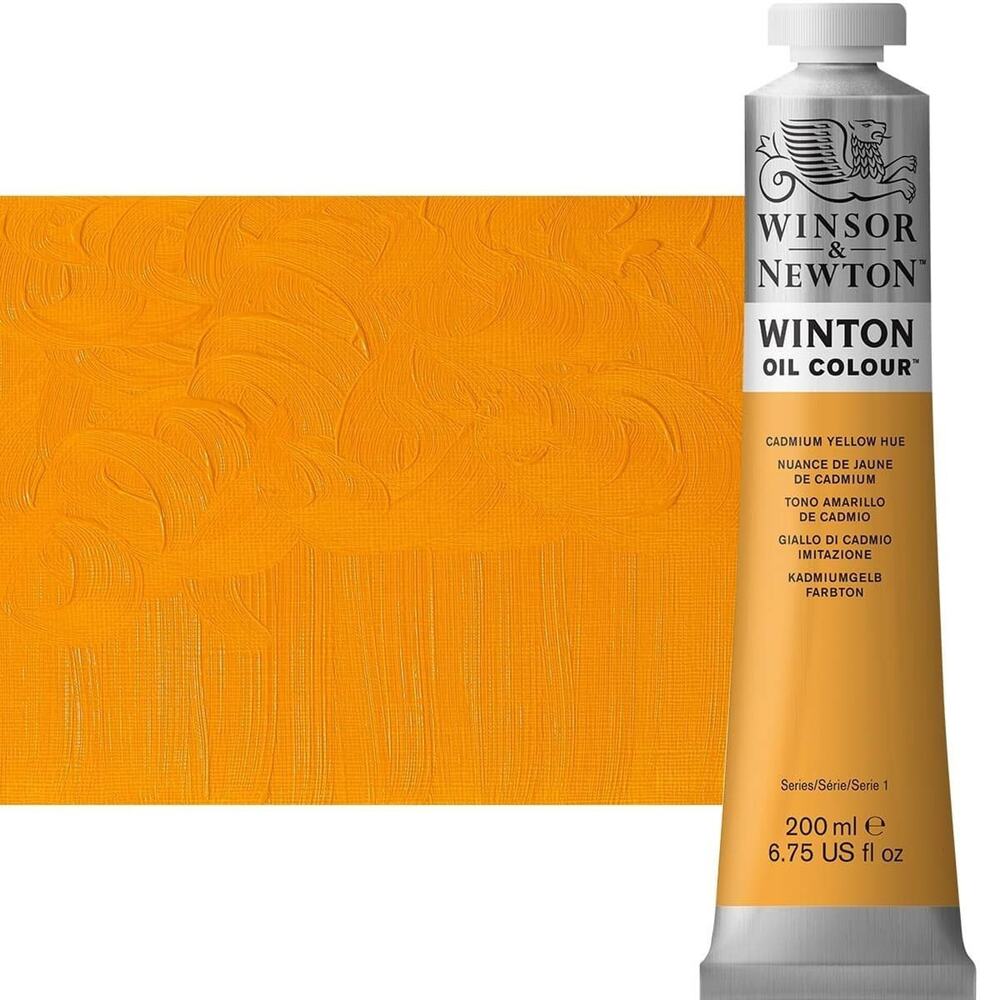 2 Winsor & Newton Winton Oil Color Cadmium Yellow Hue 6.75 US fl oz 200ml Tube